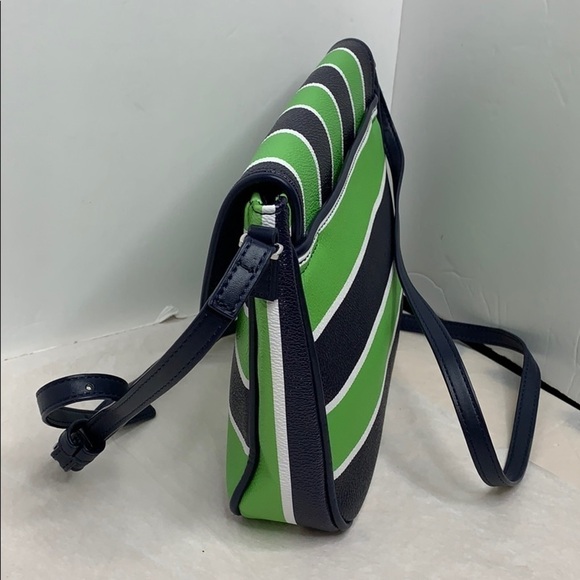 Vera Bradley Flap Crossbody Lucky Stripe  Green - Picture 4 of 8